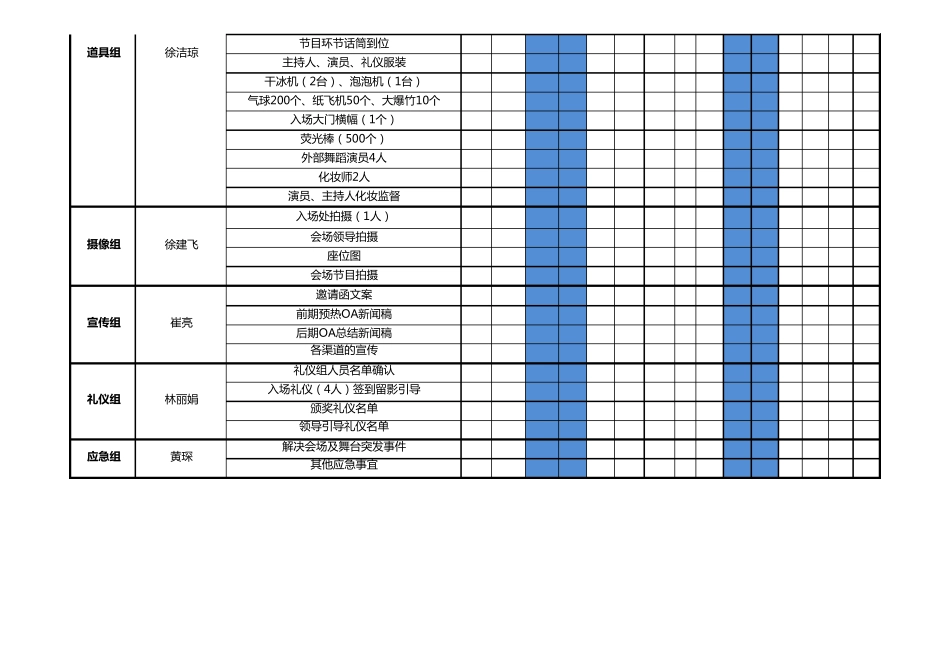 年会分工进度表_第3页