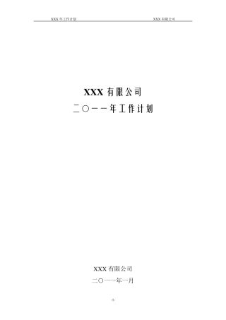 年工作计划适用于总经理、CEO的应用文模板