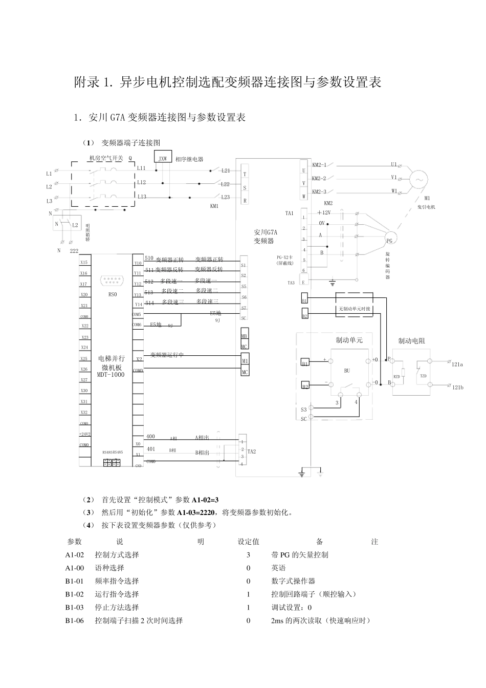 并行微机板与变频器接线图纸,参数设置_第1页