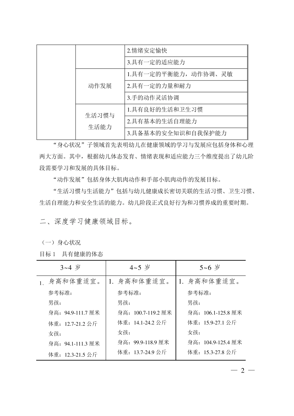 幼儿园《指南》健康领域领读_第2页