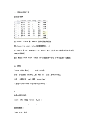 数据库语法大全