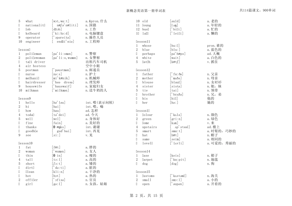 新概念英语14册单词[精校打印版]_第2页