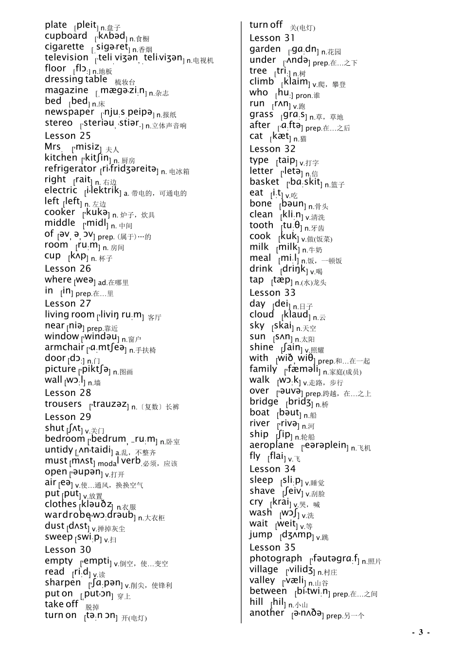 新概念英语全单词表(带音标)_第3页