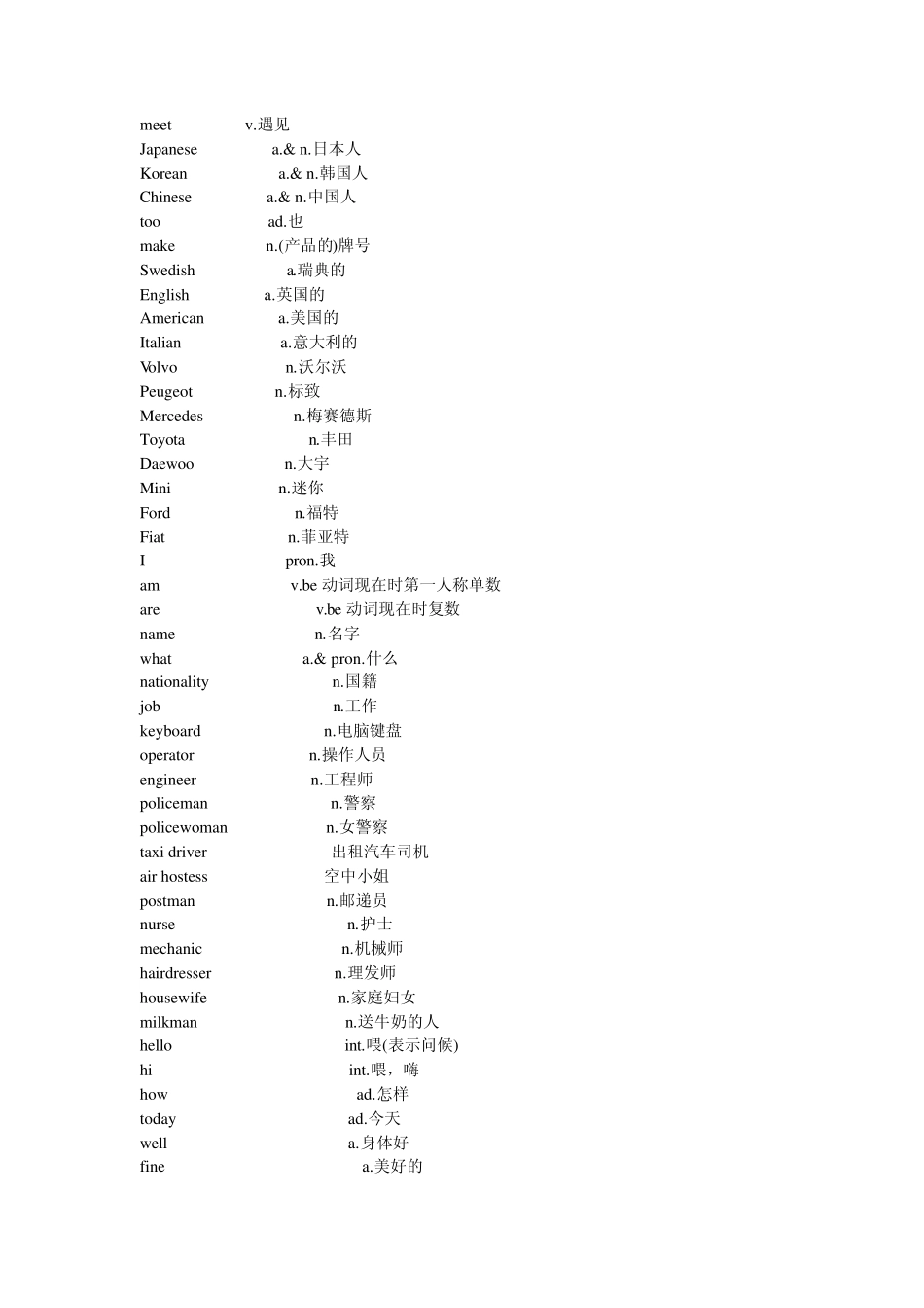 新概念英语第1册单词表_第2页