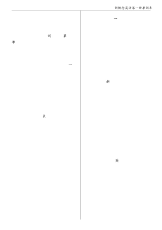 新概念英语第一册单词打印版