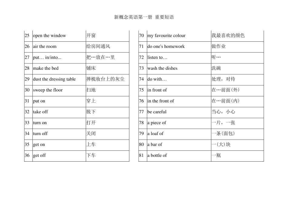 新概念英语第一册短语_第3页
