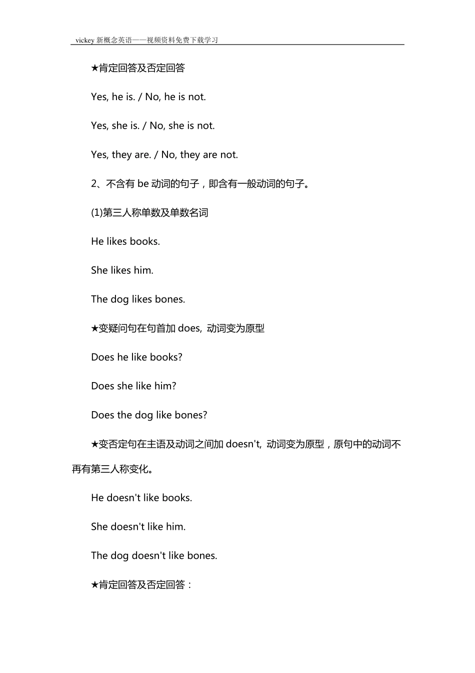 新概念英语第一册语法练习_第2页