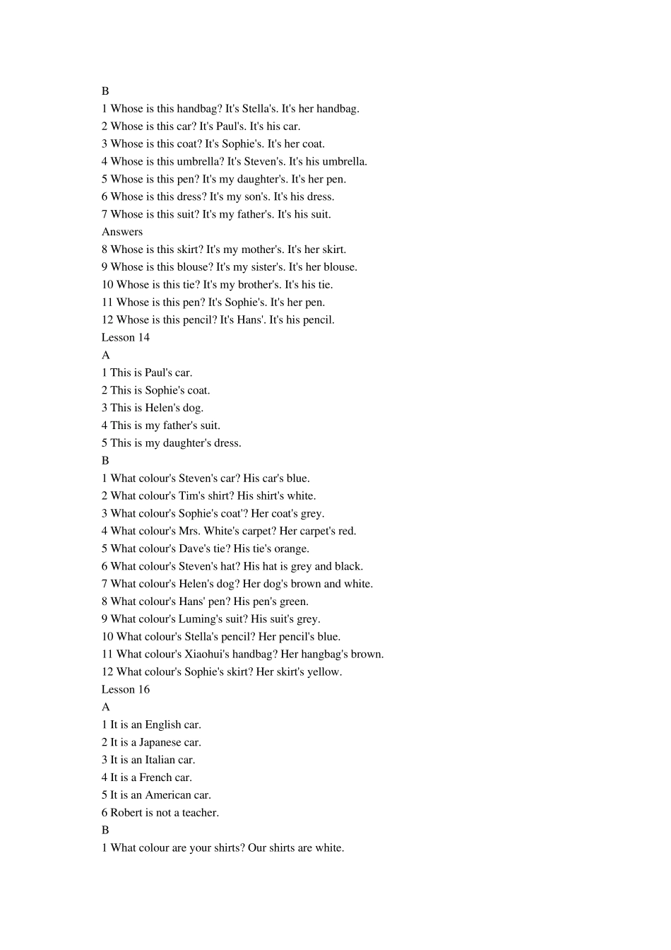 新概念英语第一册课后答案_第3页