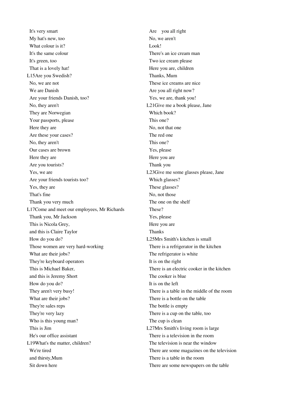 新概念英语第一册课文(英文版)_第2页