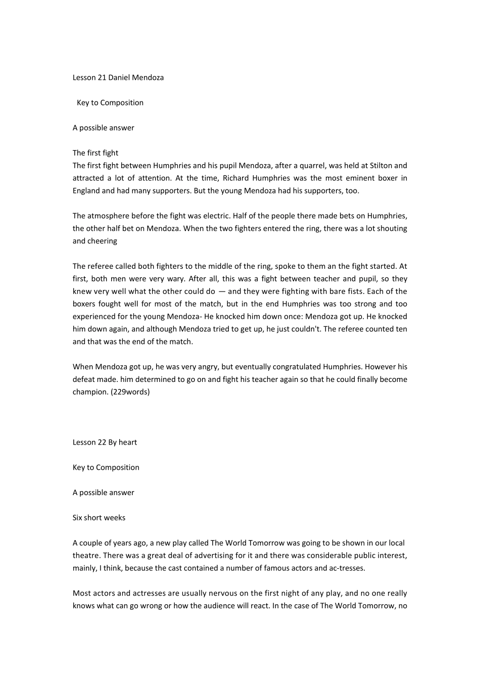 新概念英语第三册2130课后作文标准答案_第1页