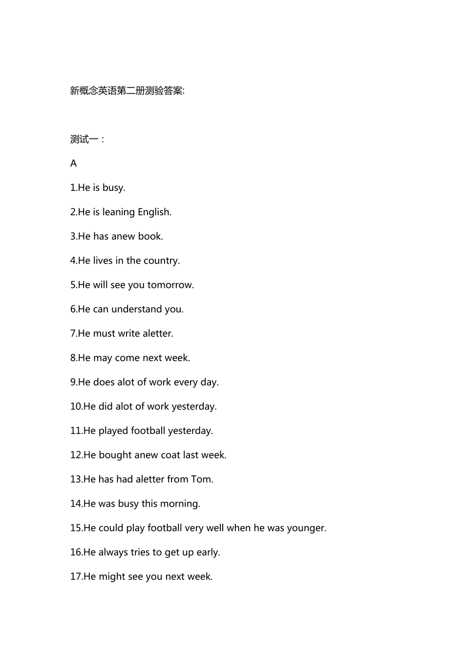 新概念英语第二册测验答案.11doc1_第1页