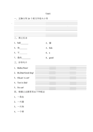 新概念英语青少版入门级A习题