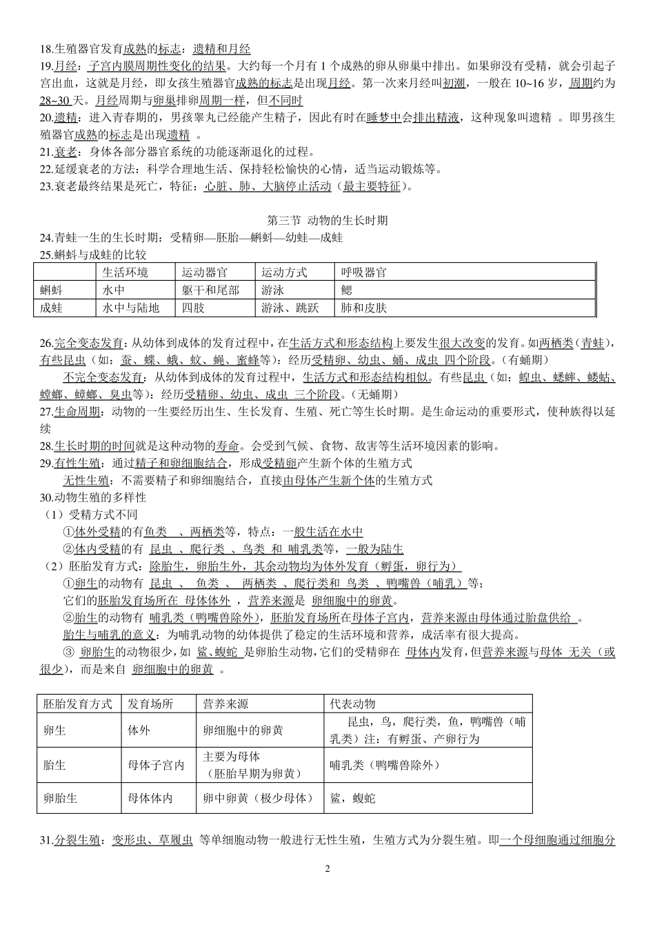 新浙教版七下科学知识点总结_第2页