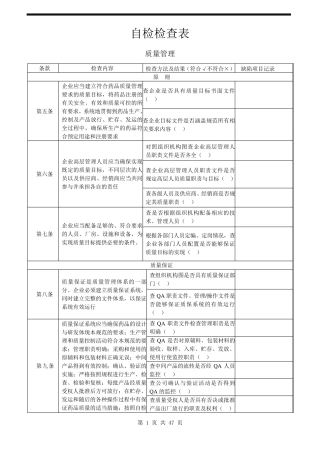 新版GMP自检检查表