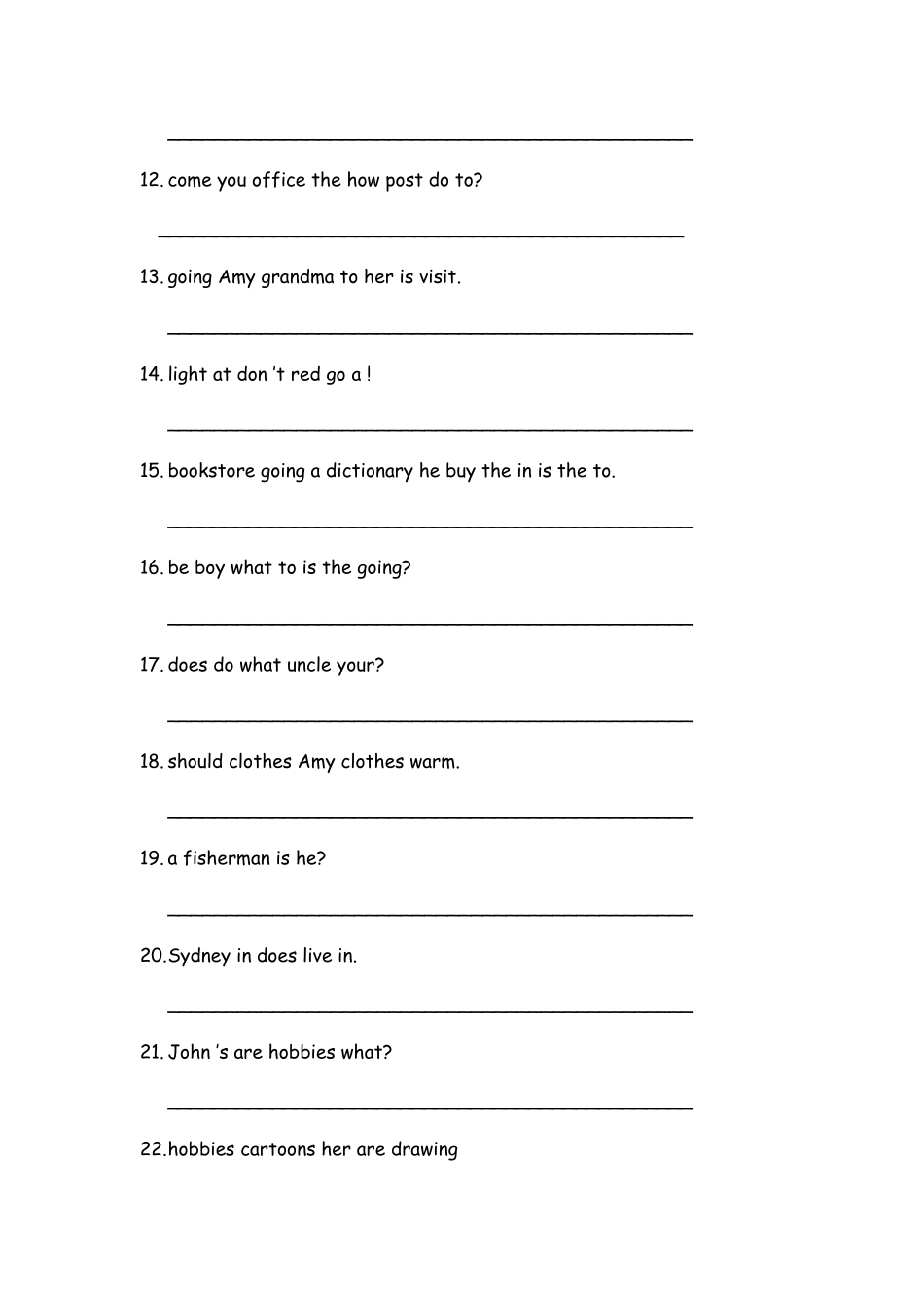 新版PEP六年级英语上连词成句专项训练_第2页