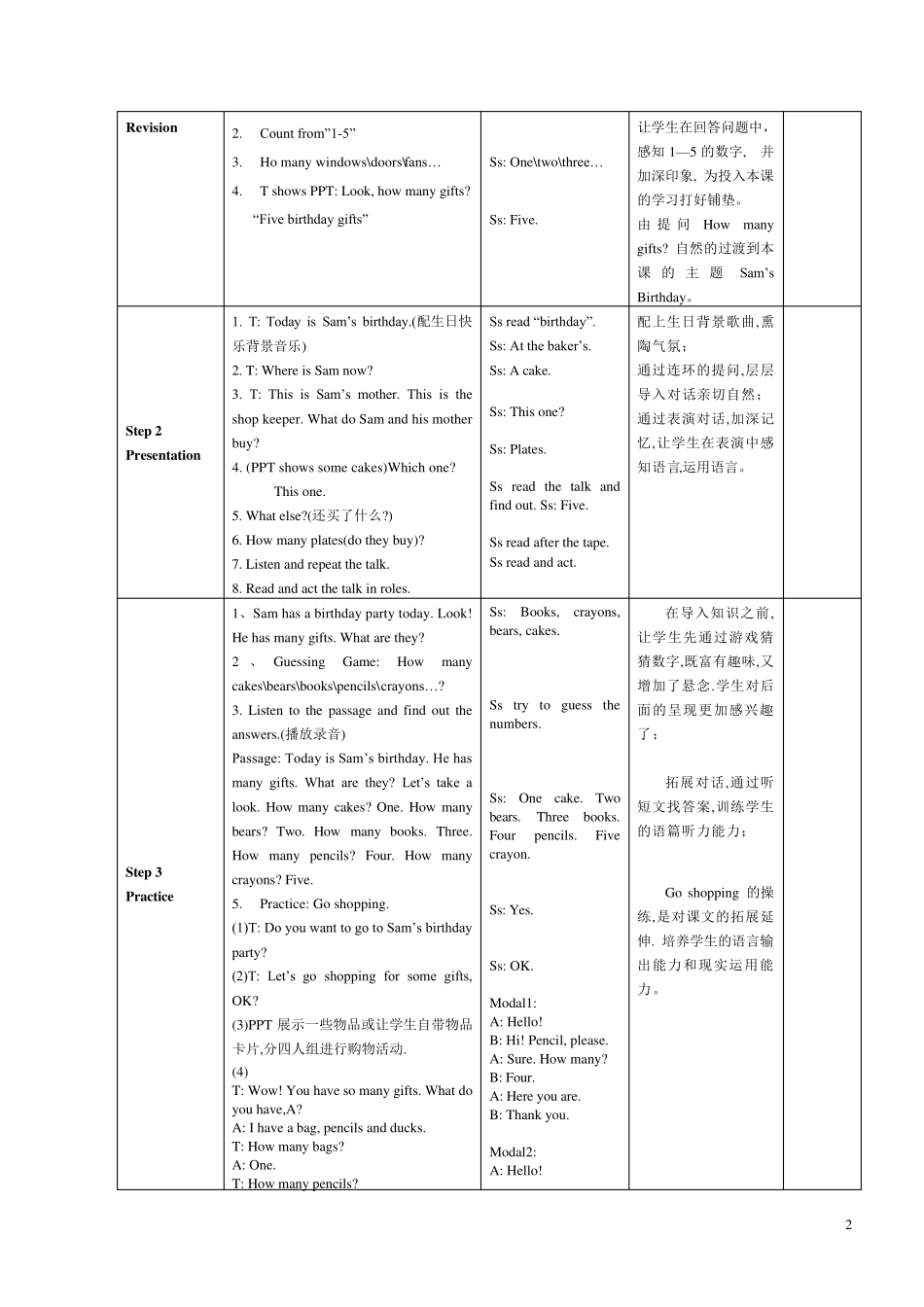 新版PEP小学英语三年级上册教学设计(教案)unit6_第2页