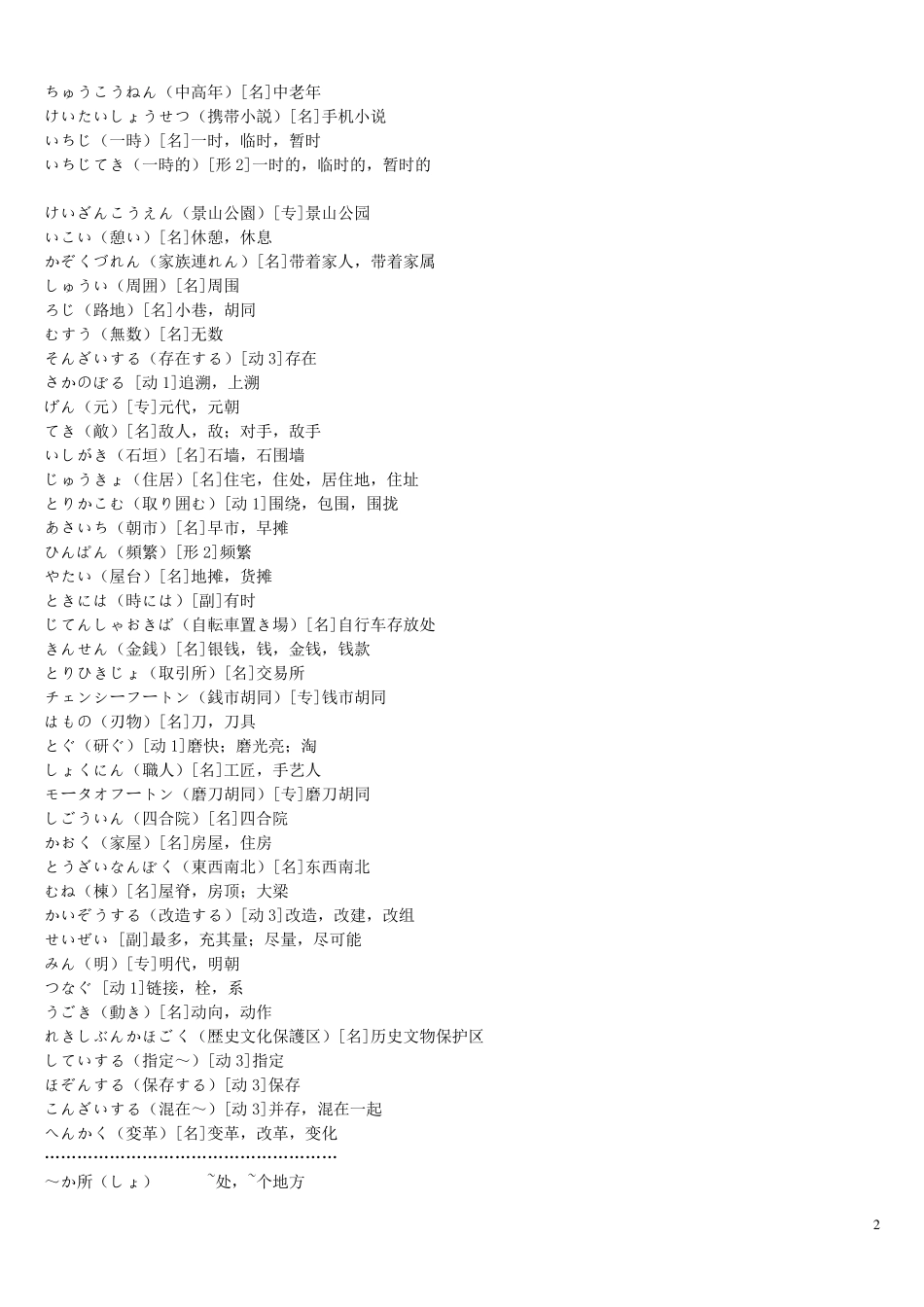 新版中日交流标准日本语中级词汇表.下册_第2页