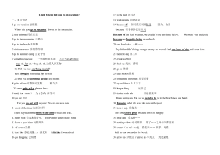 新版人教版英语八年级上册Unit13重点短语
