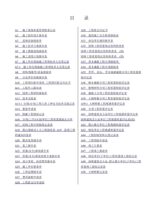 新版园林绿化工程施工表格