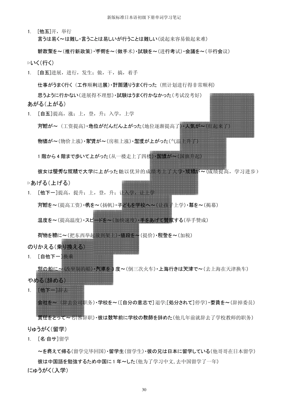 新版标准日本语初级下册单词学习笔记第32课_第3页