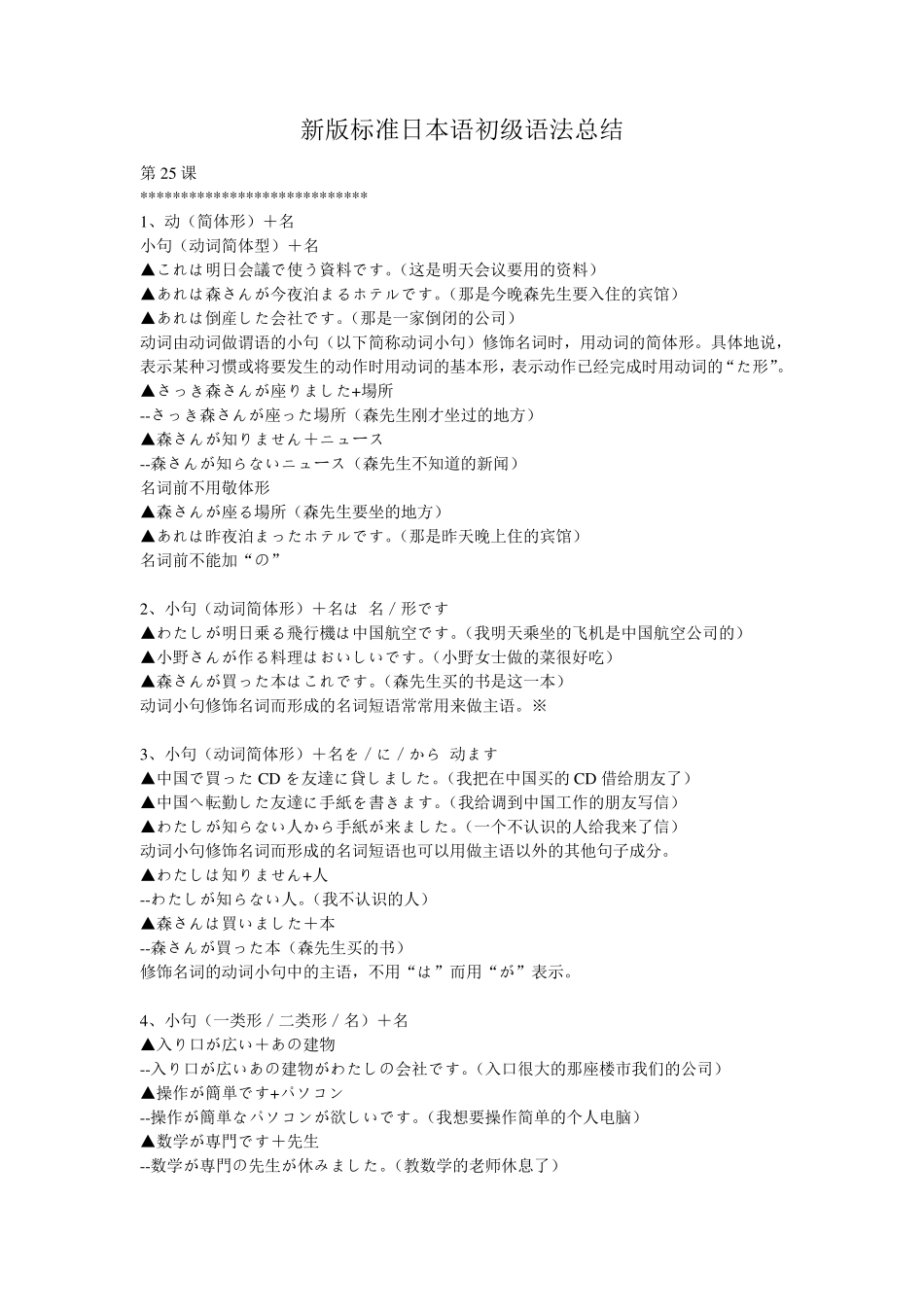新版标准日本语初级语法总结2448_第1页