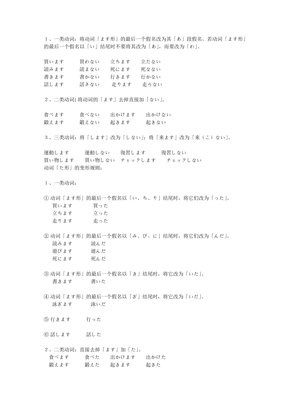 新版标日初级语法总结(上、下)_第3页