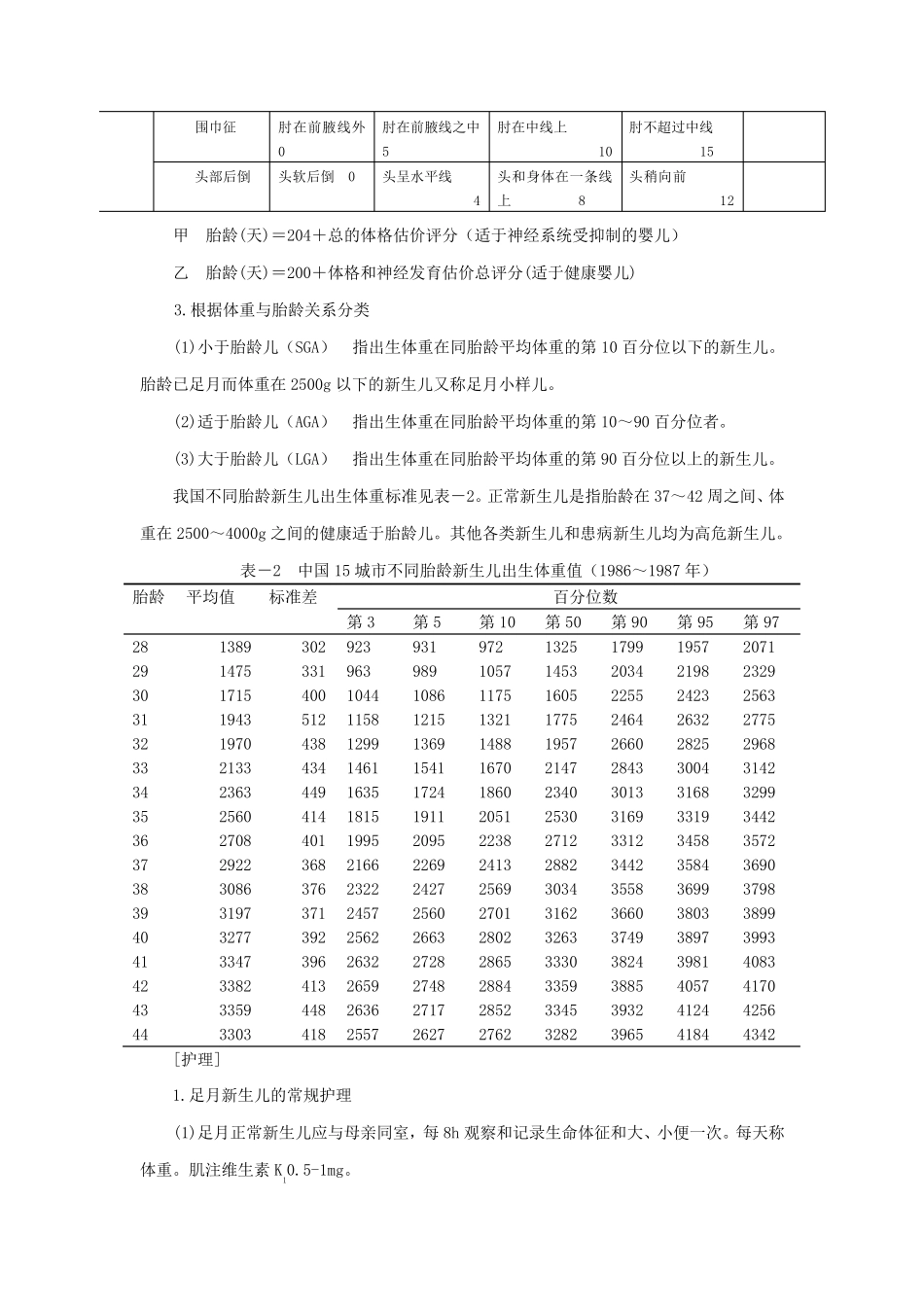新生儿分类与简易胎龄评估法_第2页