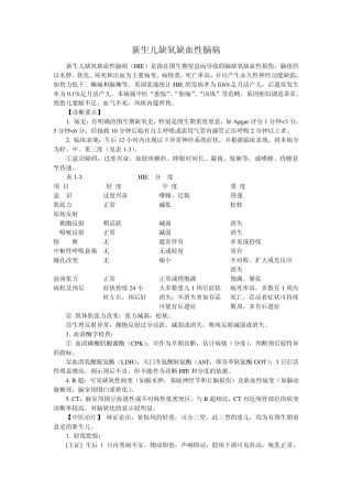 新生儿缺氧缺血性脑病