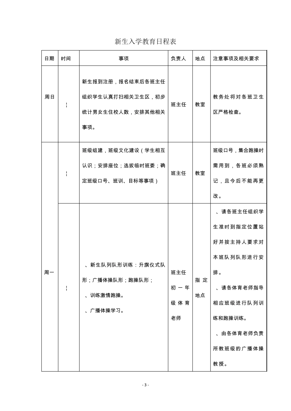 新生入学教育实施方案_第3页