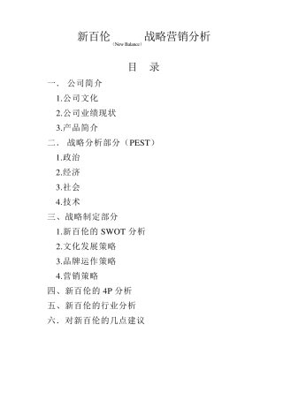 新百伦公司简介