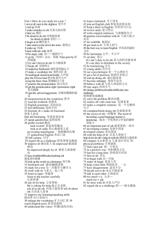 新目标goforit九年级英语(初三)全册短语复习