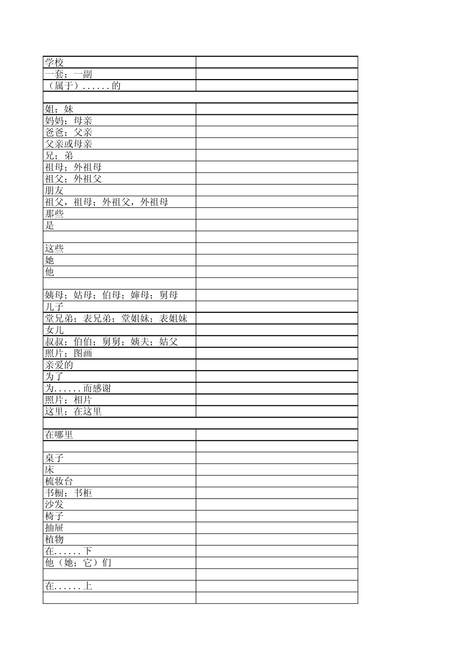 新目标七年级英语每课单词表_第3页