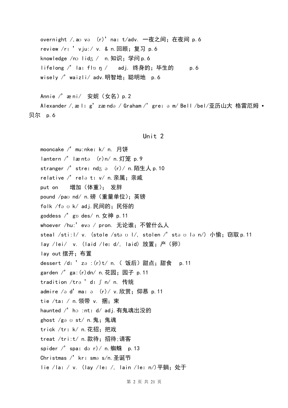 新目标人教版九年级英语全册单词表_(含音标)_第2页