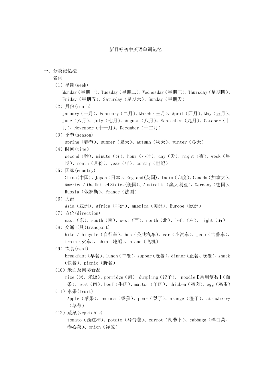 新目标初中英语单词记忆_第1页