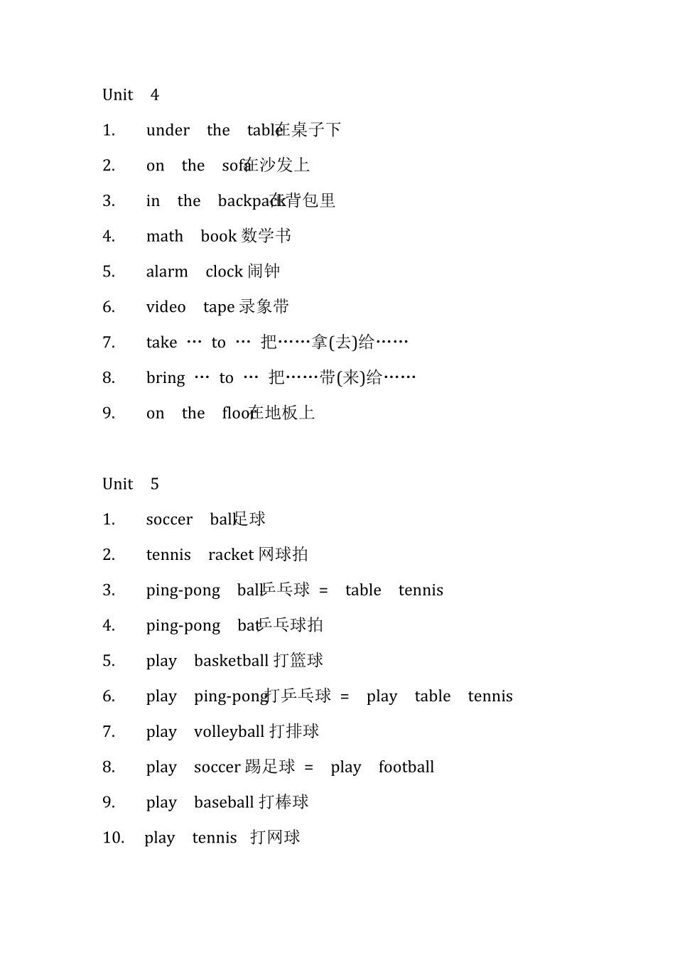 新目标英语七年级上册重点短语归纳_第2页