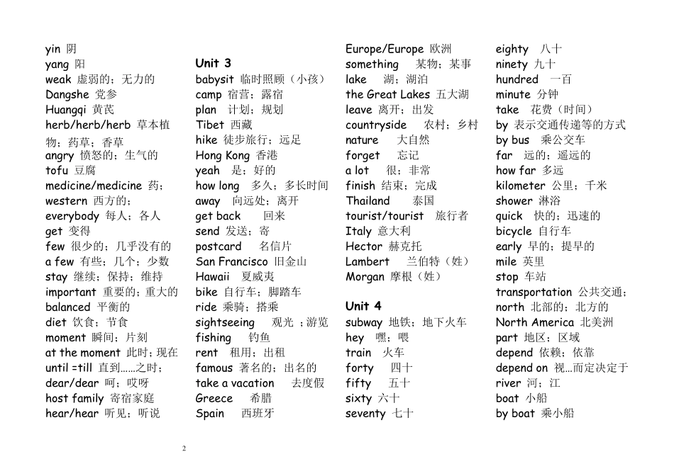 新目标英语八年级单词表_第2页