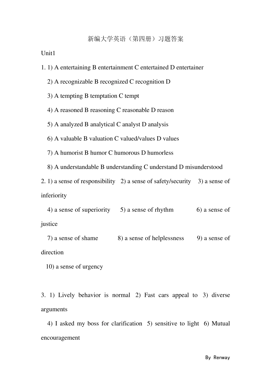 新编大学英语4课后答案_第1页