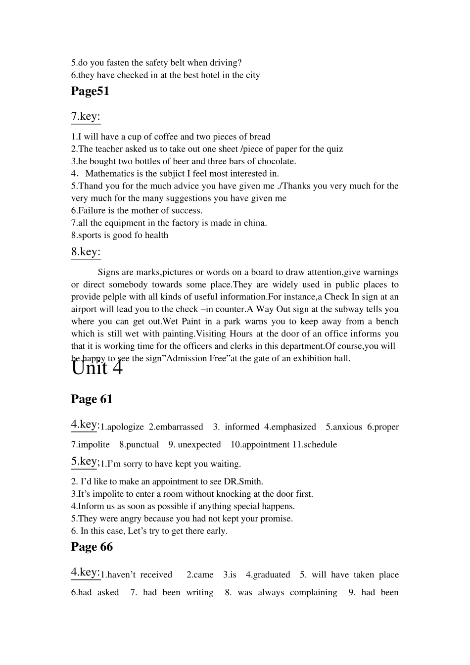 新编实用英语综合教程1课后答案_第3页