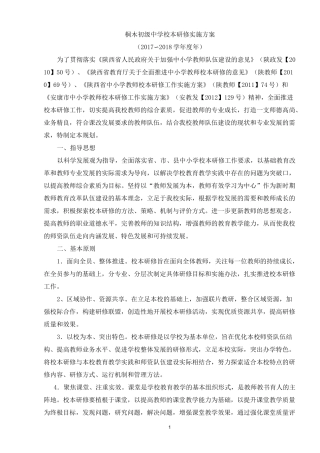 校本研修实施方案