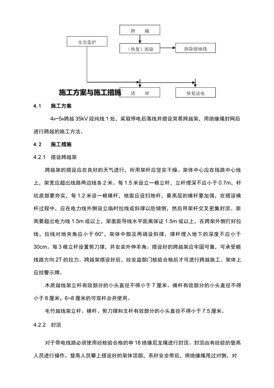35KV电力线路跨越施工措施_第2页