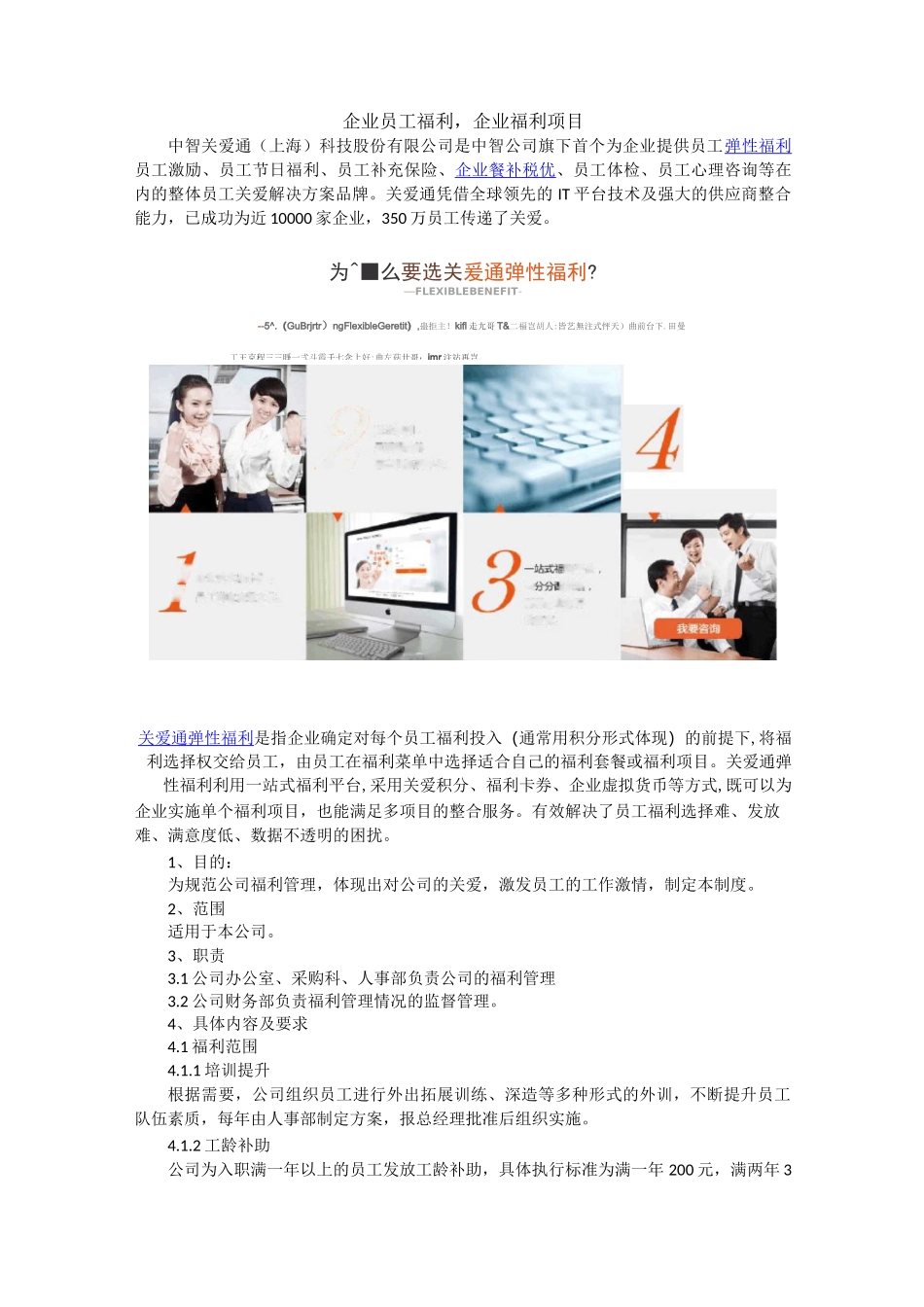 企业员工福利,企业福利项目_第1页