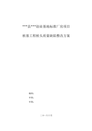 桩头缺陷处理方案