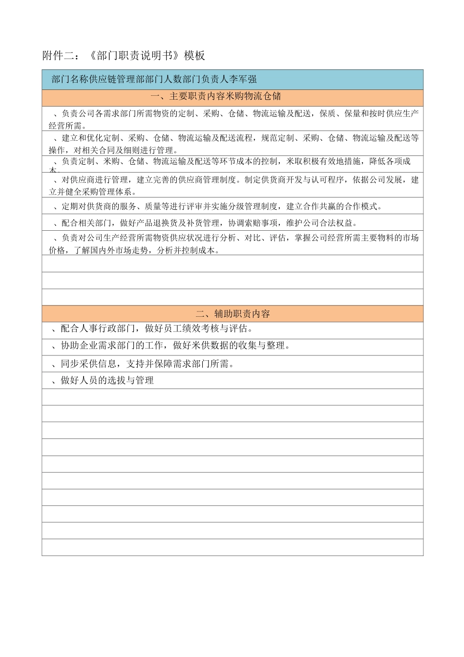供应链部岗位职责 _第2页