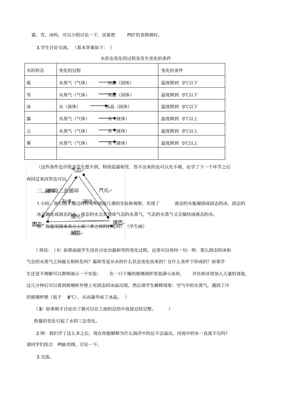 教科版三年级下册科学水的三态变化教学设计_第2页