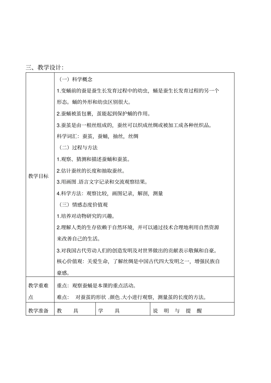 教科版三年级下册科学蚕变了新模样2教学设计_第2页
