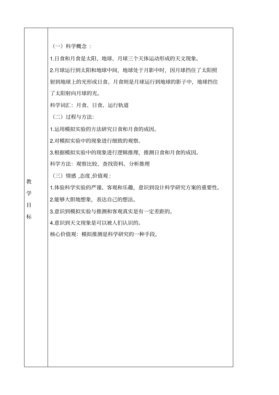 教科版六年级下册科学日食和月食2教学设计_第2页