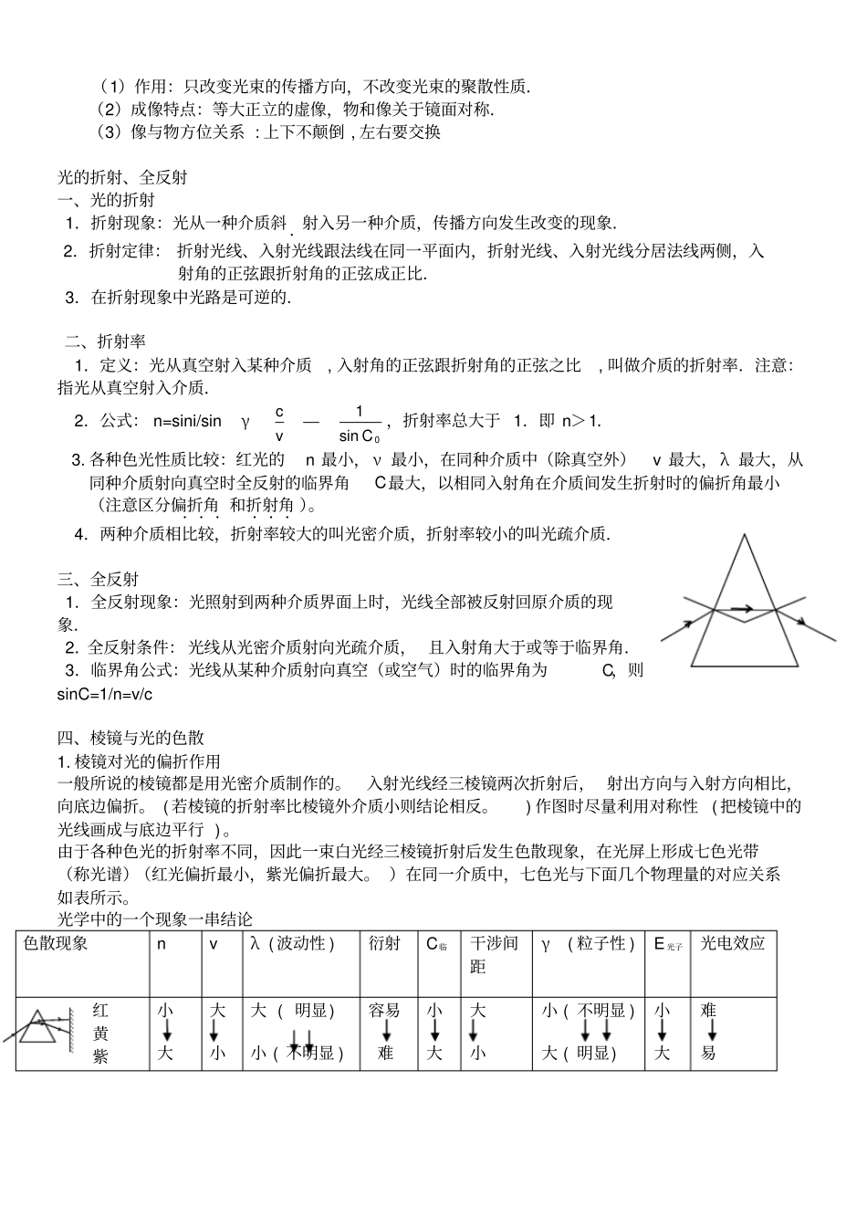 教科版高中物理选修4光的知识点总结_第2页