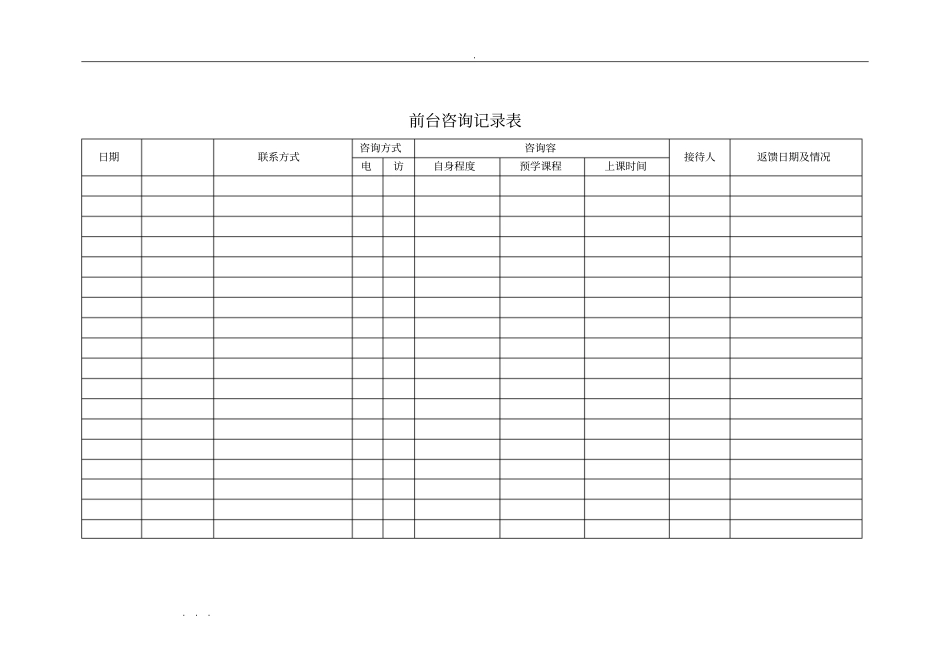 教育培训机构所有表格模板_第3页