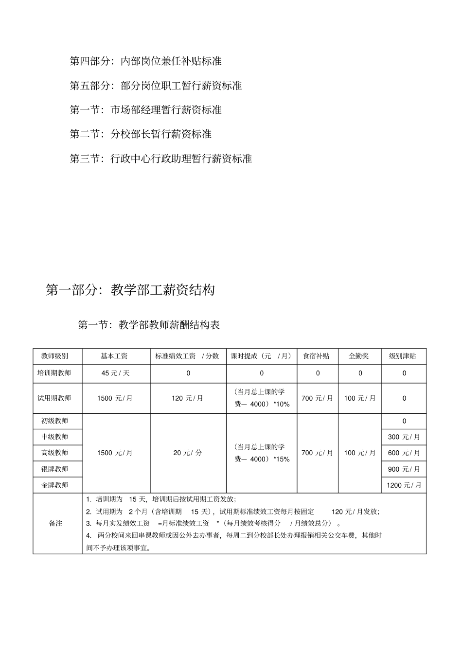 教育培训机构新薪酬制度全_第3页