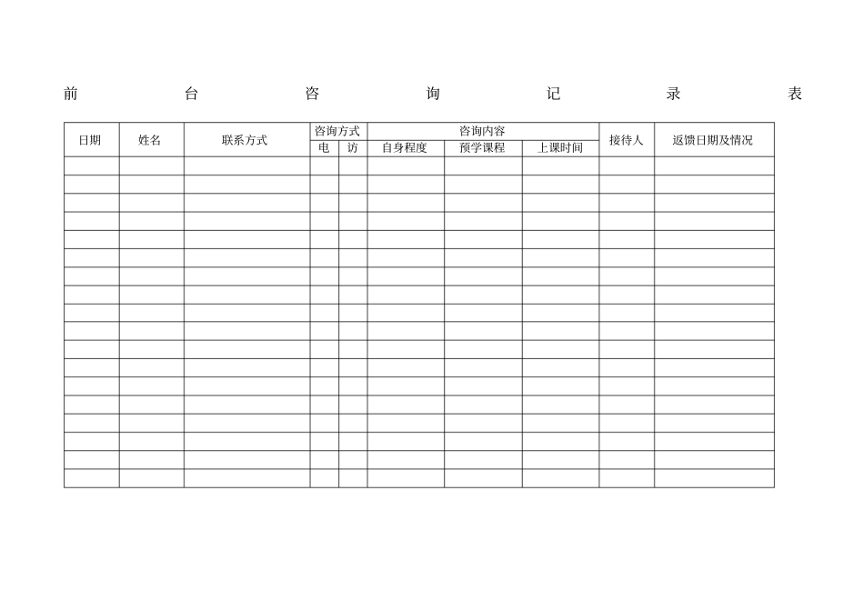 教育培训机构表格新编_第1页